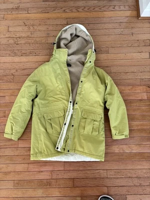 Land's End Jacket Womens Large 14-16 Limon Sherpa Lined Coat Zip Up Hooded  - Image 1 of 4