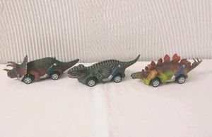 Lote de 3 Dinosaurios Dino Pull Back Coches de Carreras Niños Juguetes de Fricción Dinobros Corredores - Imagen 1 de 9