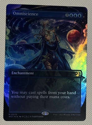 Omniscience Borderless Anime NM Foil Wilds Of Eldraine Enchanting Tales Unplayed - Image 1 of 2