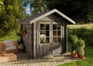 Gartenhaus Palma aus Holz Natur 261x261cm - Bild 1 von 9