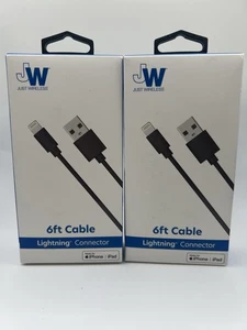 Just Wireless 6/5 ft MFi-Certified Lightning Cable - x2 - Picture 1 of 4