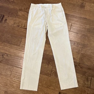 Lauren Ralph Lauren Hose Herren 34x34 Creme Preppy Flatfront Polyester Viskose - Bild 1 von 8