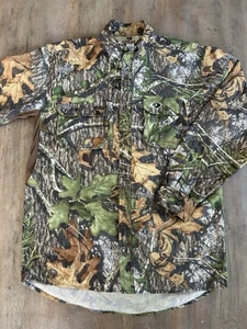 Mossy Oak Outdoors Camo Button Down Hunting Shirt Men’s Medium Breathable - Picture 1 of 7