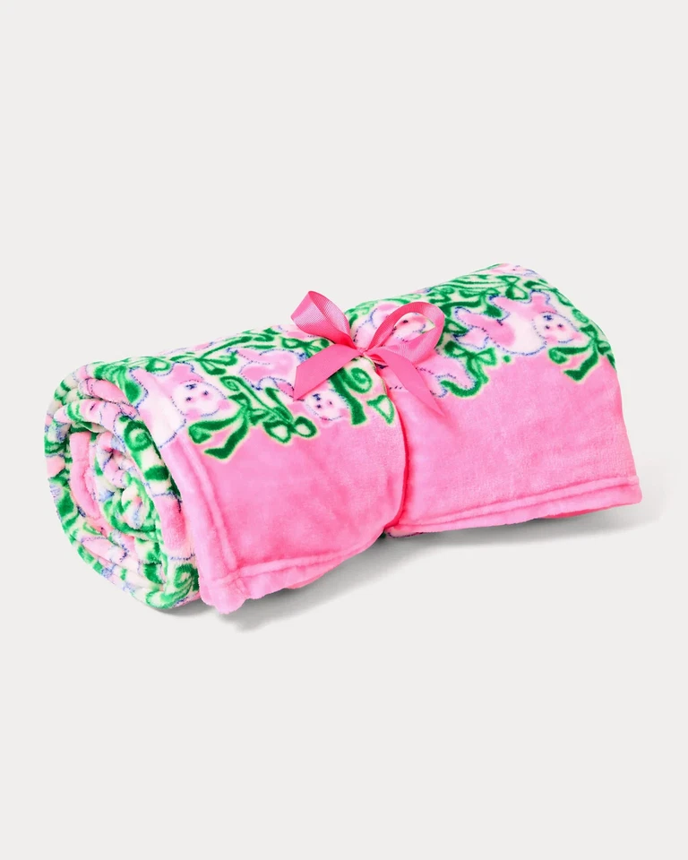 🌺Nuevo con etiquetas Manta polar Lilly Pulitzer Paradise lazos Panta N Foto 1 de 1