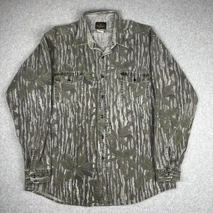 Vintage Deerskin Realtree Flannel Shirt Men XL  Camo TreeBark Jacket USA Hunting - Picture 1 of 10