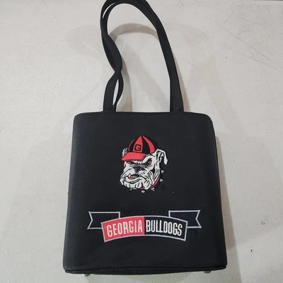 Georgia Bulldogs Bag Purse Black Canvas Womens NCAA Football University Fan - Image 1 of 4
