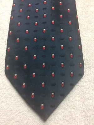 CORBATA HOMBRE PIERNA CASSINI AZUL MARINO CON ROJO Y BLANCO 3,25 X 57 Foto 1 de 4