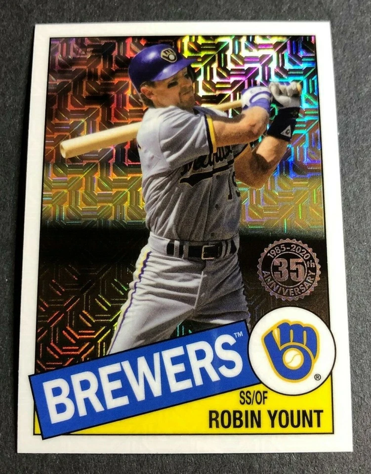 2020 Topps Series 2 1985 35th Anniversary Silver Pack Mojo ROBIN YOUNT Brewers - Image 1 of 1