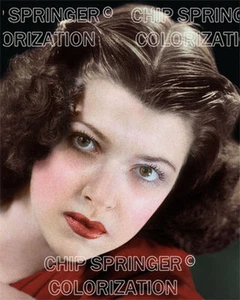 DIANA BARRYMORE 1942 Portrait | Beautiful 8X10 Color Photo by CHIP SPRINGER - Picture 1 of 1