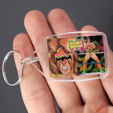 WWE WWF ULTIMATE WARRIOR WRESTLING KEYCHAIN / ORNAMENT #7 Cover