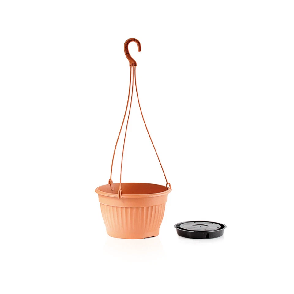Vasar Blumenampel – Frostsicher, Ø 25 Cm, Orange/terrakotta, Aus Kunststoff