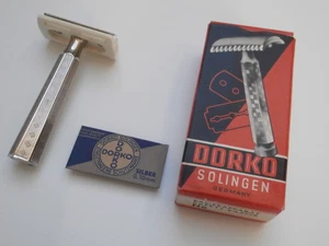DORKO SOLINGEN Vintage Antiker Rasierer DE Razor 3 Pcs Shaver from NOS! - Foto 1 di 10