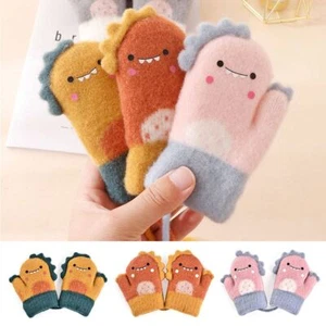 Hanging Neck Soft Cute Thick Warm Knitted Mittens Kids Gloves For 3-6 Years Old - Bild 1 von 16