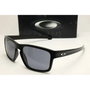 Oakley Sliver OO9262-01 Square Black Polarized Sunglasses Grey Lenses 57mm - Picture 1 of 4