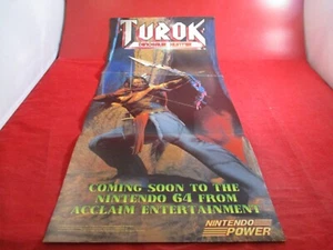 Turok The Dinosaur Hunter Nintendo 64 N64 Nintendo Power Foldable Promo Poster - Picture 1 of 2