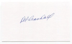 Del Crandall Signed 3x5 Index Card Autographed MLB Baseball Boston Braves - Picture 1 of 2