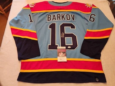 Футболка с автографом АЛЕКСАНДРА БАРКОВА PANTHERS на заказ сертификат подлинности JSA размер XL - Изображение 1 из 4