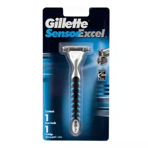 Mango de afeitar Excel Gillette Sensor Excel + 1 cartucho hojas cómodas para hombre X1 pieza. - Imagen 1 de 10