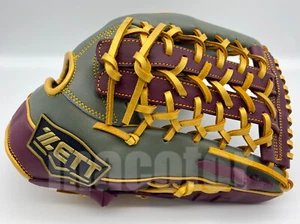 ZETT Special Model 13" Outfield Baseball / Softball Glove Grey Purple RHT Rare