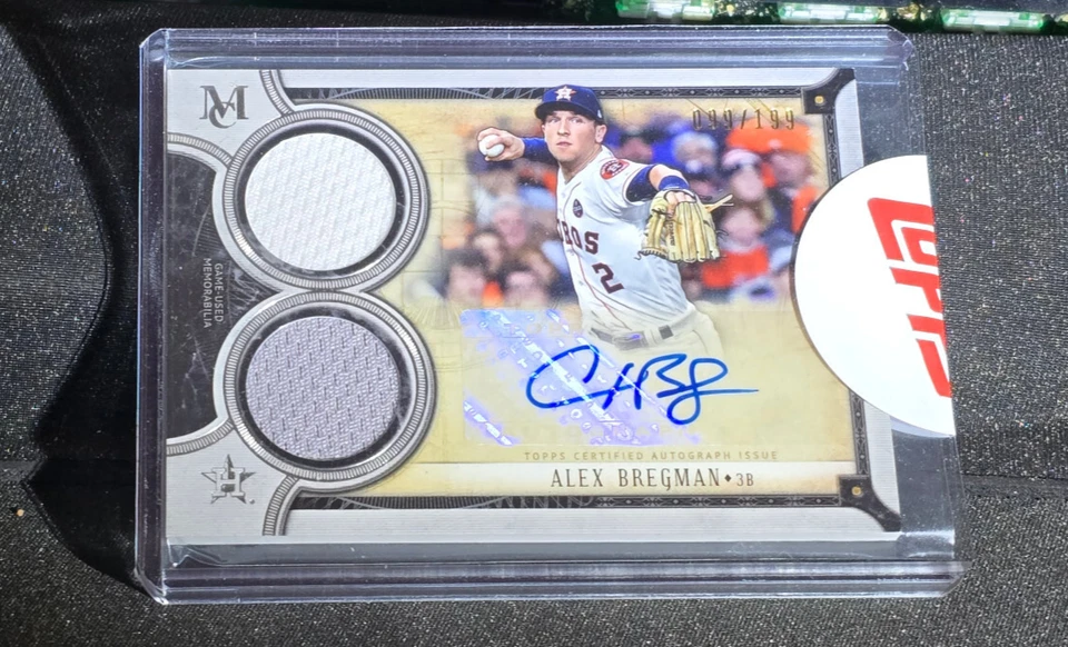 2018 Topps Museum Collection - Dual Relic Auto ALEX BREGAMN 99/199 HOT POTW - Image 1 of 1