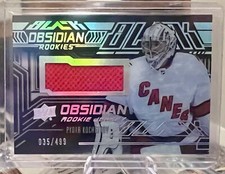 PYOTR KOCHETKOV 2022-23 UD SPX BLACK OBSIDIAN ROOKIE JERSEY /499 RC#ORJ-PK