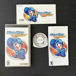 PSP Mega Man Powered Up Tested Working CIB Manual Skin Sony - Picture 1 of 6