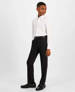 B by Brooks Brothers Big Boys Classic Dress Pants - Black 14RUS - Picture 1 of 5