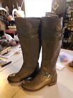 Cole Haan Brown Leather Stretch Riding Boots  Size 5.5 Hardly Worn