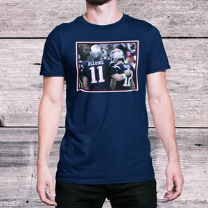 New England Patriots Drew Bledsoe Tom Brady Printed T-Shirt Men 2XL NWOT - Picture 1 of 1