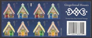 US MNH Booklet Imperf no die cuts CHRISTMAS GINGERBREAD HOUSES 4820c 2013 - Picture 1 of 2