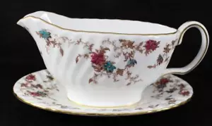 Minton ANCESTRAL WREATH Gravy Boat with Underplate S376 A+ CONDITION - Picture 1 of 6