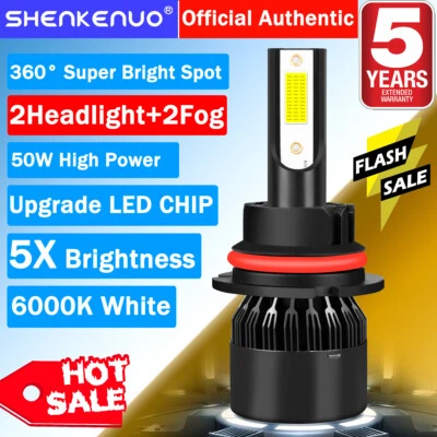 For Dodge Grand Caravan 2001-2007 Combo 6000K 9007 LED Headlight + 9145 Fog Lamp - Image 1 of 4