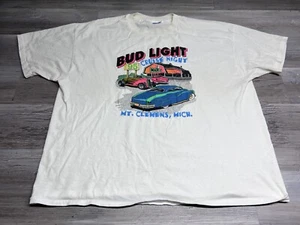 Vintage 90s Classic Car Show Shirt Bud Light Cruise Night Single Stitch 2XL USA - Picture 1 of 7