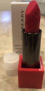 BURBERRY LIP VELVET LIPSTICK Long Lasting Matte #417 Bright Rose T. Box & Cap - Picture 1 of 1