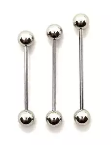 Nipple Bar Straight Titanium Barbell Piercing Tongue Tragus Nipple Eyebrow Bar - Picture 1 of 15