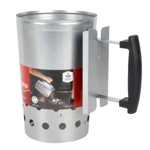Charcoal Chimney Starter for Outdoors, with Safety Handle - Picture 1 of 15