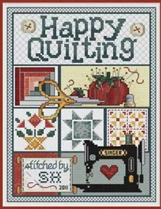 Happy Quilting by Sue Hillis cross stitch pattern - Picture 1 of 1