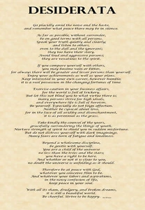 Desiderata on A3 Poster, High Quality Gloss 150gsm Paper, 297 x 420mm - Imagen 1 de 1