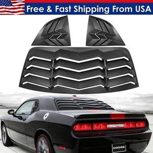 For 2008-2021 Dodge Challenger Rear and Side Window Louver Windshield Visor ABS - Picture 1 of 10