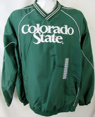 Colorado State Rams Men L or XL Embroidered Pullover Windbreaker Jacket CSR 2 Cover