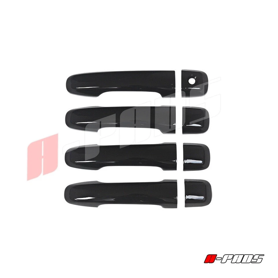 适用于 10 11 12 13 14 15 16 17 18 19 丰田 4Runner 4 门把手光泽黑色保护套 — 第 1/1 张图片