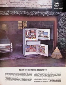 VINTAGE 1960s Print Ad ~ Westinghouse Center Drawer Refrigerator ~ It's almost.. - Picture 1 of 1