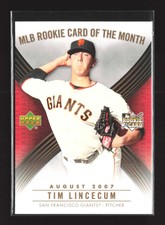 2007 Upper Deck MLB Rookie Card of the Month Tim Lincecum Giants Card #ROM-5