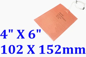 4" X 6" 102 X 152mm 12V 3W Heating at 10 DegreeC CE UL JSRGO Silicone Heater Pad - Picture 1 of 11