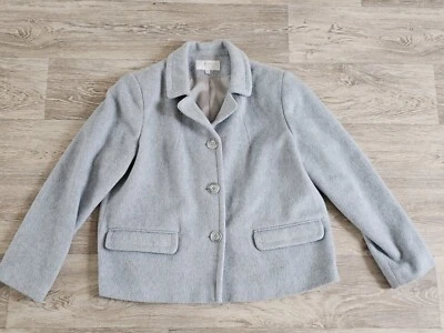 Cotswold Collections Womens Blazer Coat Wool Blend Size UK 10 Pale Blue - Image 1 of 4