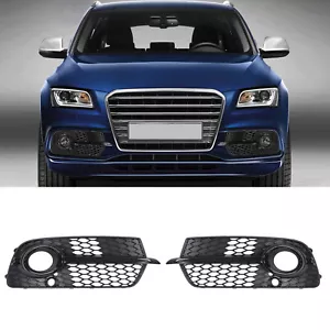 Bumper Fog Light Honeycomb Mesh Vent Grille Grill Cover Trim For Audi Q5 S-Line - Picture 1 of 9