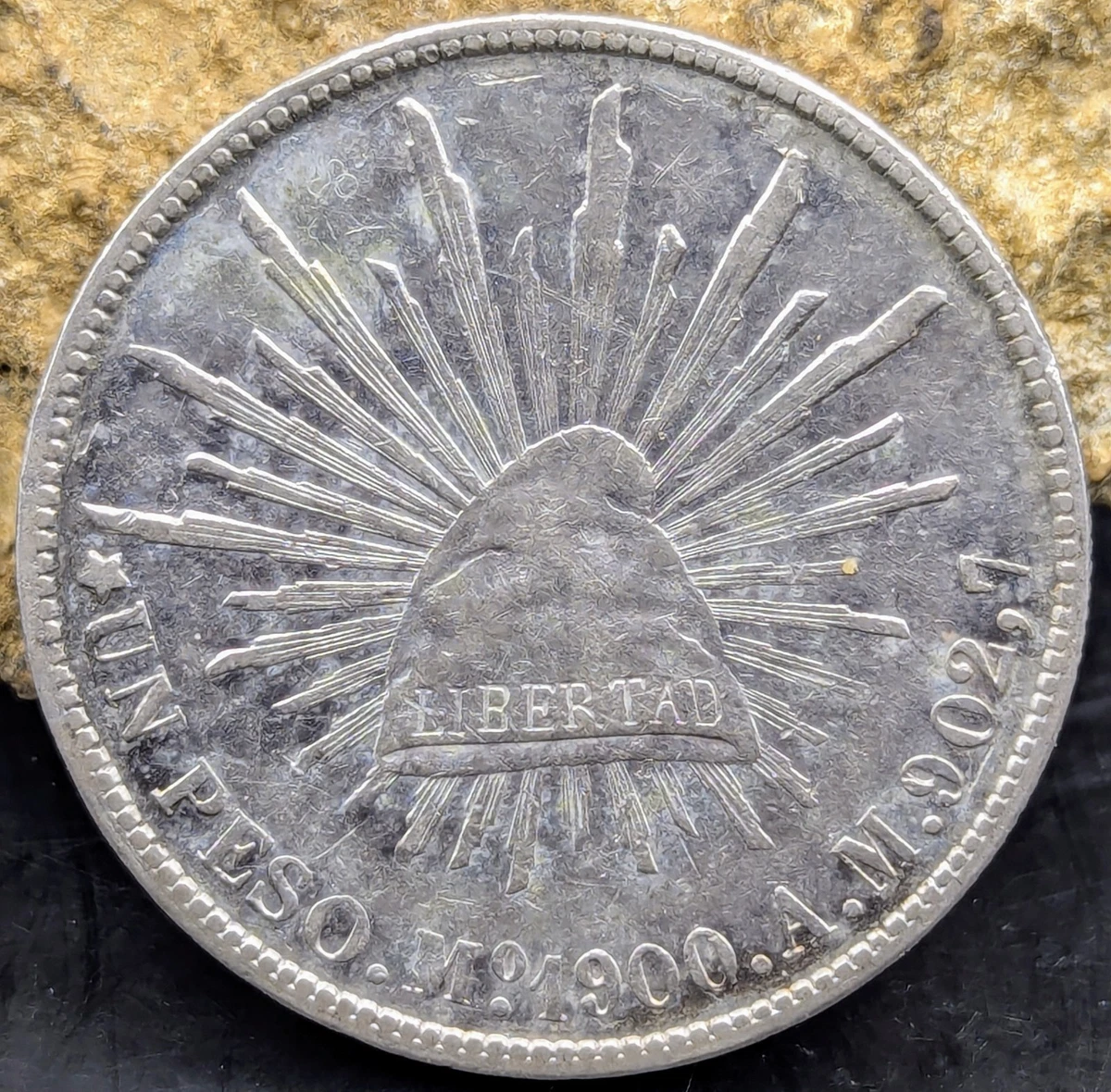 最新作，人気SALE 記念硬貨 REPUBLICA MEXICANA 1900年 メキシコ 銀貨 コイン 銀 ユニセックス【