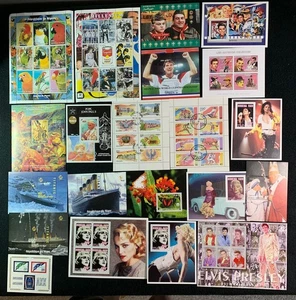 22 different Worldwide souvenir sheets & blocks, WW - most or all are MNH - Picture 1 of 1