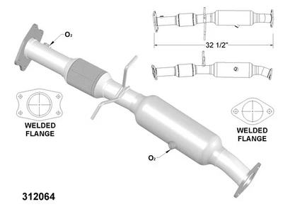 Convertidor catalítico para Volvo S40 2004-2007 2,4 L L5 GAS DOHC Foto 1 de 2