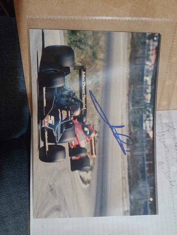 Foto firmada por el piloto de carreras Mario Andretti 3X7 campeón del mundo 1978 Foto 1 de 1